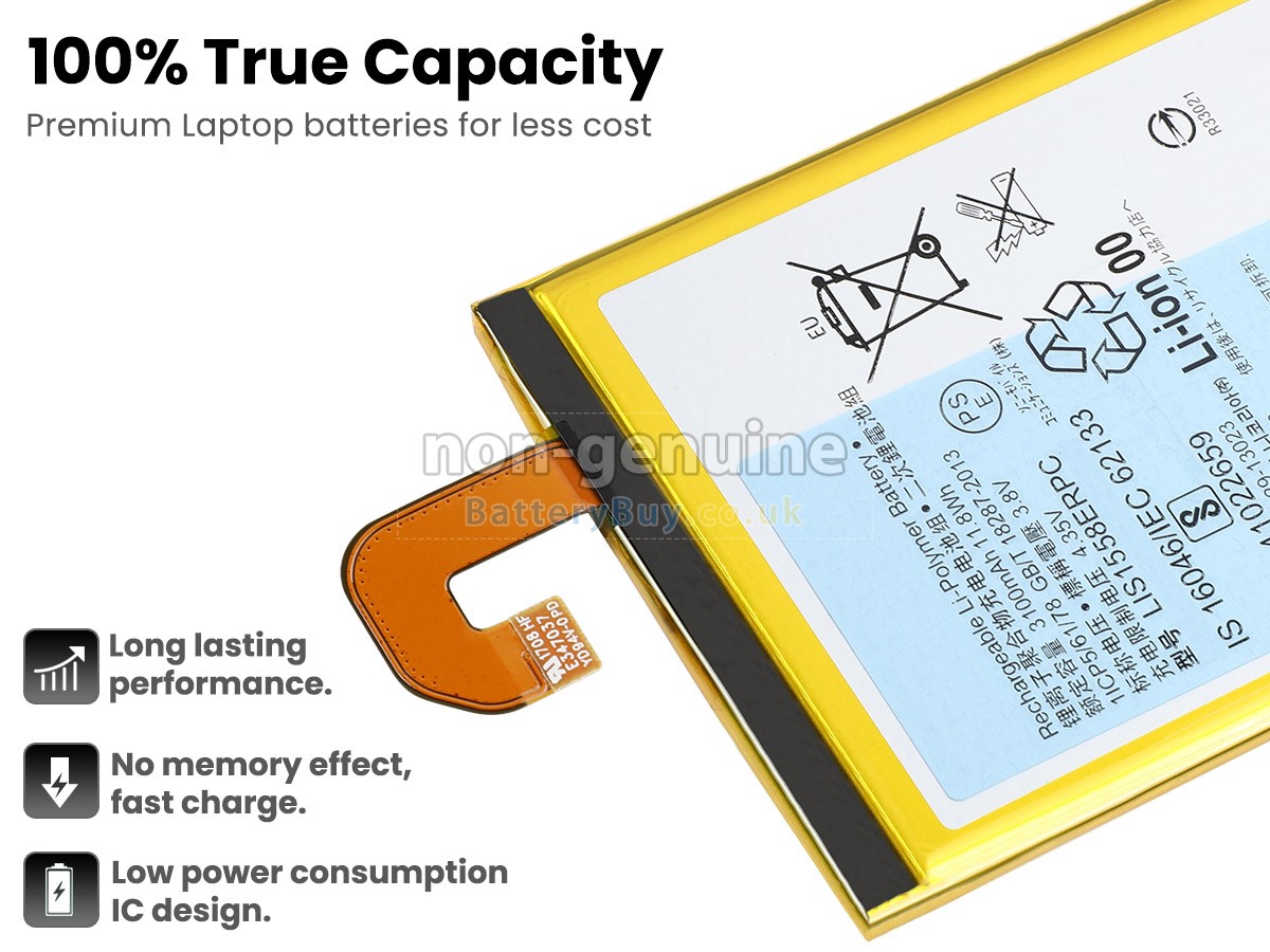 replacement battery for Sony XPERIA Z3 D6616