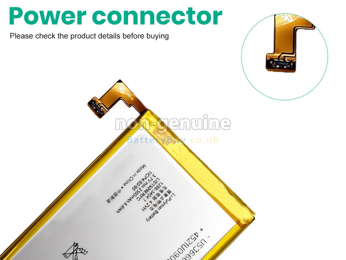 replacement battery for Sony LIS1509ERPC