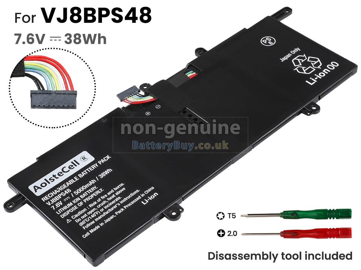 replacement battery for Sony VJS1118