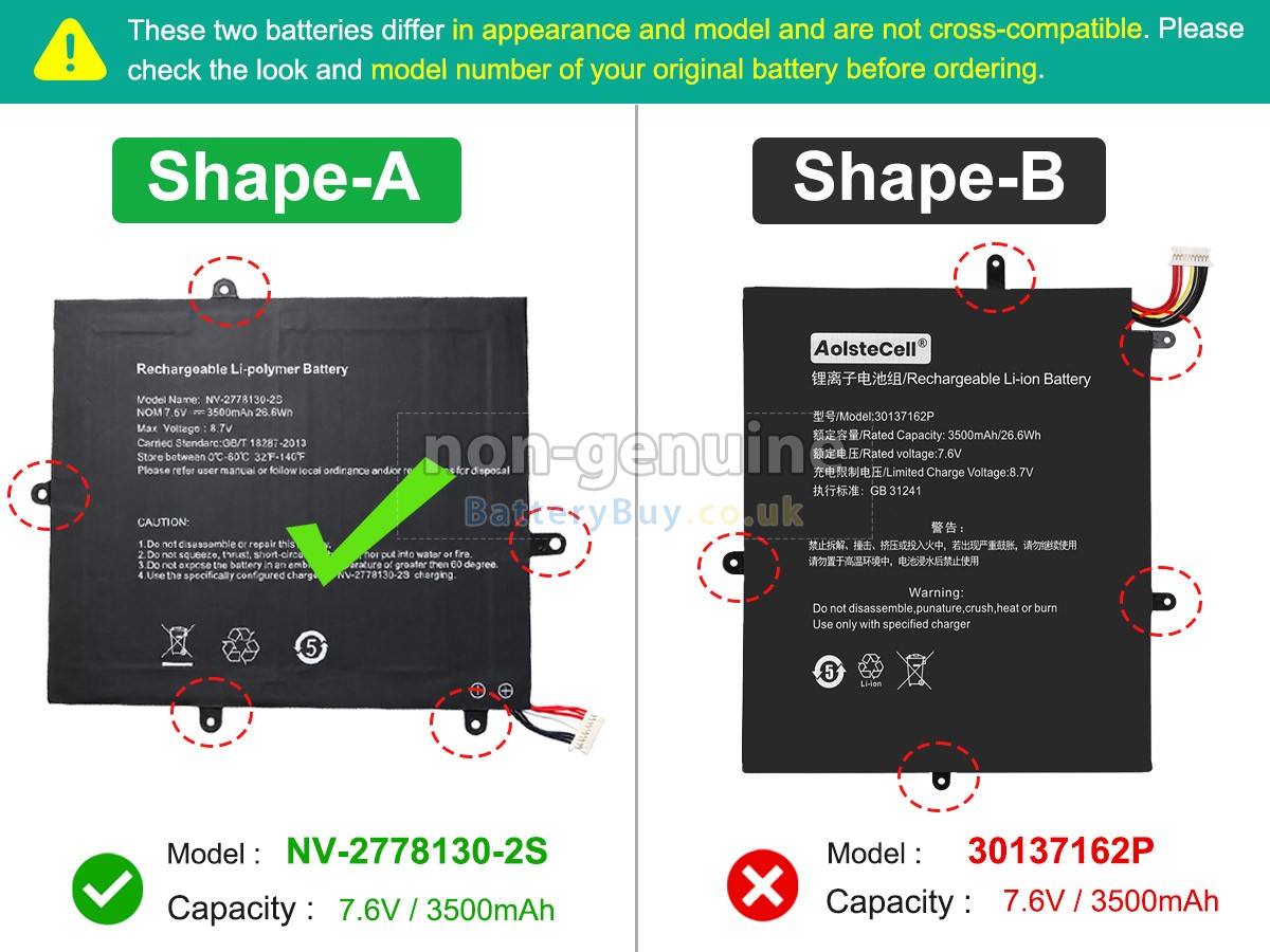 replacement battery for Teclast MAXBOOK Y11 H1M6