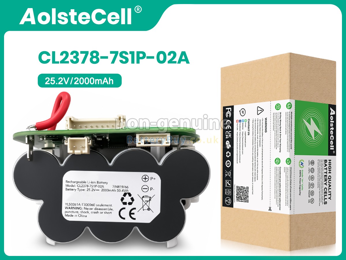 Replacement Battery for Tineco CL2378-7S1P-02A