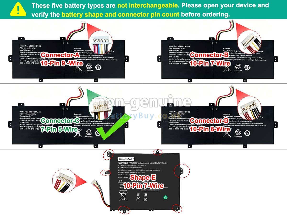 Replacement Battery for TongfangPC 14-NAA4U N5100
