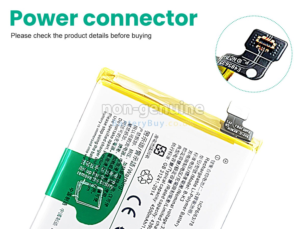 Replacement Battery for Vivo Y9S