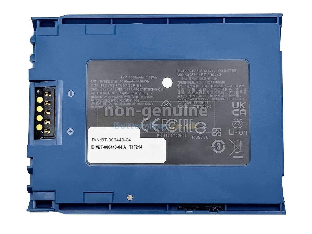 replacement battery for Zebra BT-000443-04 A T1F214
